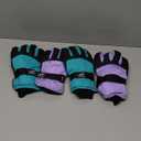 SATINIOR 2 Pairs Kids Waterproof Winter Snow Gloves Ski Gloves for Boy Girl Outdoor Warm Thickening Snowboar (8-12 Years, Light Purple, Cyan)