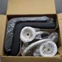 BestOffice Bar Stools Set of 2, Adjustable PU Leather Swivel Barstools, Modern Counter Stools with Back and Footrest, Counter Height Barstools for Bar, Kitchen and Dining Room (Black)