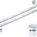2 Pcs 26'' to 40. 5'' Adjustable File Bar for Inside a File Cabinet Drawer Cabinet Rails Left to Right Dimension (Silver)