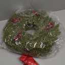 4 Pcs Christmas Wreath, Candle Rings with Pine boughs and Berries, Artificial Table Greenery Wreath, Candle Wreath Suitable for Thanksgiving, Easter, Christmas Decorations