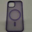 SUPFINE Magnetic for iPhone 14 Case & iPhone 13 Case (Compatible with MagSafe) (Military Grade Drop Protection) Slim Translucent Matte Shockproof Phone Cover,Dark Purple