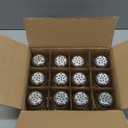 New Star Foodservice 22377 Glass Swirl Cheese & Crushed Red Pepper Shaker with Stainless Steel Perforated Top, 6-Ounce, Set of 12