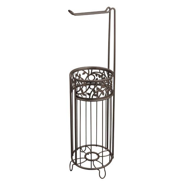 Vine Metal Free Standing Toilet Paper Tissue Holder Vine Metal Free Standing Toilet Paper Tissue Holder