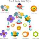 Musical Baby Stroller Arch, Travel Car Seat Toys, Baby Play Arch Crib Accessory, Mobile for Bassinet, Pram Activity Arch Bar for Babies Infants