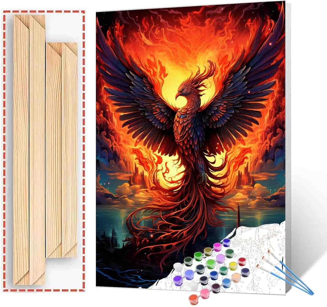 Graffitic American Snooker Paint by Number Billiard BallsDIY Acrylic Paintwork Kit for Adults Beginner Men Gaming Sport Art DIY Canvas Oil Paintings Arts Craft 16x20 Inch Home Decor Gift(DIY Frame)