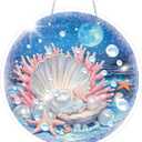 Roneenz Diamond Painting Kits Hanging Pendant, Seashell Hanging Diamonds Art kit for Adults, Special Shaped DIY 5D Art Window Decor, Home Garden Room Decor Gifts for Women and Girls