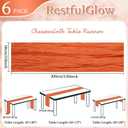 6 Pack Orange Cheesecloth Table Runner 10FT Boho Cheese Cloths Gauze Fabric Table Runner 120 Inch Rustic Sheer for Spring Wedding Birthday Party Baby Shower Holiday Home
