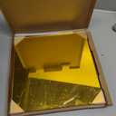 5pack Mirror Acrylic Sheets, 12" x 12" Opaque Glossy Mirror Plastic Sheet with 1/8 Inch3mm Thickness, Rigid Tinted Mirror Acrylic for Cutting, Sawing, Laser Cutting and Engraving (12X12, Gold, 5)