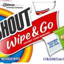 Shout Wipes Stain Remover for Clothes Laundry, Instant Stain Remover and Individually Wrapped, Travel Essentials, Works on Everyday Stains, 6 Wipes per Carton (6 Cartons)
