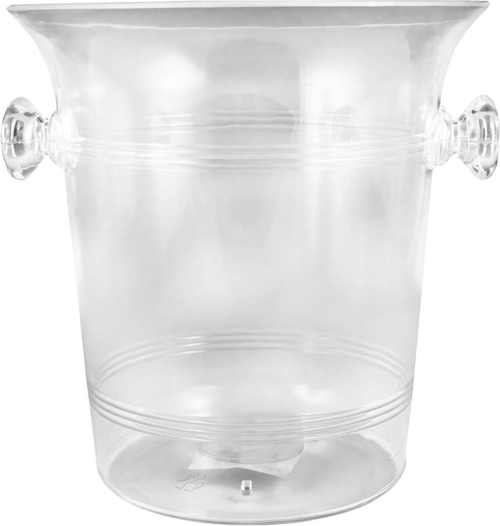 Sovereign Clear Plastic Ice Bucket, (8″ x 8.5″) 1 Piece - Perfect Choice for Parties, Events, and Everyday Use