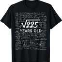 15 Birthday Boy Men Son Him Girl Funny Math 15th Birthday T-Shirt. Size M