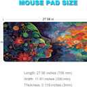 Facial Painting Art Mouse Pad Desk Mat Large Gaming Mouse Pads Desk Pad Laptop Mouse Pad with Stitched Edge Non-Slip Rubber Base for Office Computer Keyboard Laptop Home (Colored&faces)