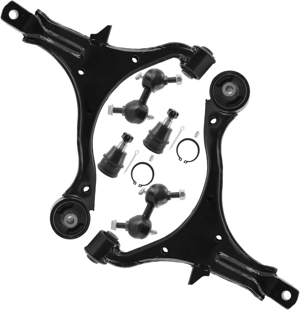 VibeUp Front Lower Control Arm w/Ball Joint for Honda CR-V L4 2.4L 2002-2006, Sway Bar + Tie Rods, 6pcs Suspension Kits K640399 K640400 K80223 K90454 K90455