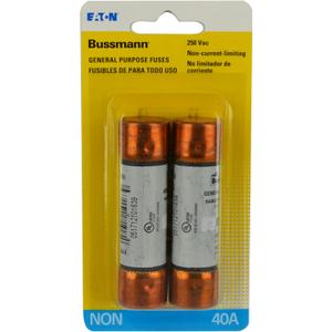 Eaton Bussmann series NON 40 Amp, 250 Vac and IR 50 kA /125 Vdc and IR 50 kA, Retail Pack - 2 Pieces
