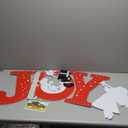 Outdoor Christmas Decorations -Joy Nativity Sets for Christmas Outdoor Xmas Nativity Lawn Religious Scenes Yard Decor with Stake for Home Lawn Red, White with Lamp (Red,White with Lamp)