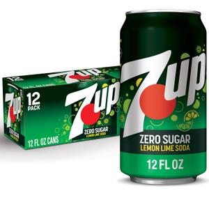 Zero Sugar 7-Up Soda, 12 Oz., Pack of 12, BB Date 12/26/2025