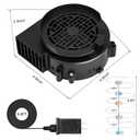 12V 1.2A Inflatable Replacement Motor for 5-9FT Halloween Christmas Inflatables Air Blower Fan with 5 LED Light 1.5A Adapter Outdoor Blow Up Fan Parts Inflatables (White Lights 5 LED, 12V 1.2A)