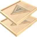 2 Pcs Bee Excape Board 8 Frame Beehive Inner Cover Honeybee Triangle Escape Screen for Langstroth Hive, Bee Hive Escapes Beekeeping Tools for Beekeeping Supplies