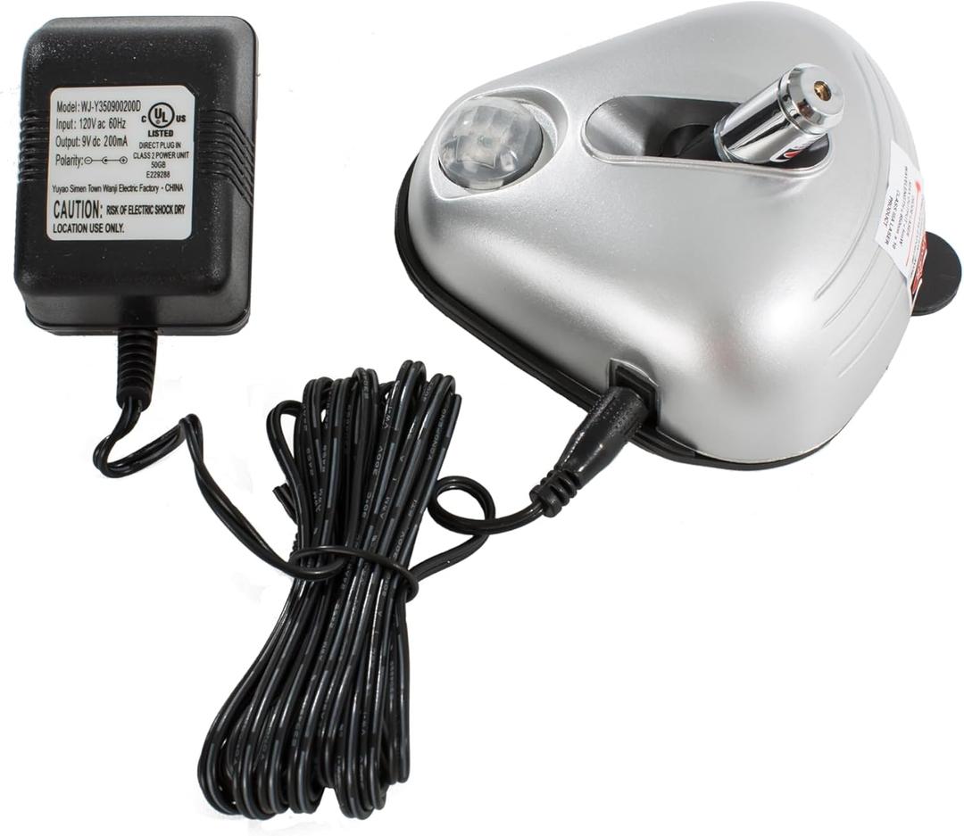 Maxsa 37310 Park Right Single Laser Parking Guide for One-Car Garage, Adjustable Laser, Motion Activated, AC Adapter & Battery Backup, Universal Car and SUV Parking Guide, Silver