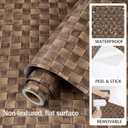 ReWallpaper Brown Rattan Wallpaper Stick and Peel Rustic Basketweave Wallpaper Adhesive Non Textured Boho Woven Pattern Wall Paper Removable Vinyl Contact Paper for Cabinets Shelf Drawer 15.8in10ft