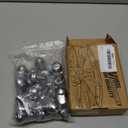 20pcs M14x1.5 Lug Nuts Chrome, OEM Factory Style 7/8" Hex 1.5" Height Acorn Wheel Lug Nuts Compatible with Wrangler, Gladiator, Grand Cherokee, Ram 1500, Mustang, Replace 6509422AA,611-330 (Silver)