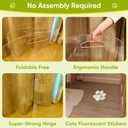 Dog Gate, Clear Acrylic Pet Gate for Dogs, Free Standing Pet Gates for Doorways, Folding Freestanding Puppy Doggy Cat Fence Inside, Dog Barriers for Home 3 Panel