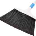 Amazon Basics Heavy-Duty Floor Cleaning Broom with Stiff Bristles, Sturdy 3-Piece Handle, Easy to Assemble, Indoor Outdoor Use for Driveways and Sidewalks, Blue and White
