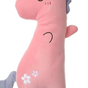 Lenwen 1Pcs Seat Belt Pillow for Kids Cover for Boys Girls Seatbelt Cushion Pillow for Toddler Car Strap Covers for Travel Sleep Neck Head Support Pad(Pink,Unicorn)