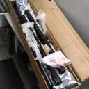 SUNCREAT 55 Inch Extra Large Double Hammock with Stand, 475lbs Capacity, Outdoor Portable Hammock with Hardwood Spreader Bar, Extra Large Pillow, Grey (12 ft Stand)