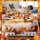 Wenqik 6 Pcs Thanksgiving Tabletop Decor Turkey Table Centerpiece Standing Thanksgiving Party Decorations Turkey Sign Wooden Block Fall Shelf Ornaments Pumpkin Maple Leaf for Home Autumn Harvest