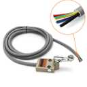 QWORK Waterproof Limit Switch TZ-3104 with Roller Lever Plunger, 2 Pack - Momentary Action, SPDT 1NO+1NC, Including 3m Cable
