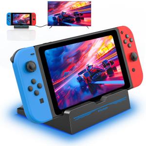 Switch Dock for Switch/Switch OLED, Portable Switch Docking Station for TV with 4K HDMI/Type-C Port/USB 3.0 Port, Replacement for Official Switch Dock
