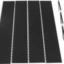 3 x 4PCS Steel Landscape Edging 40 x 8 Inch, Steel Edging Steel Garden Edging Border, Landscape Edging, Steel Lawn Edging, Garden Edging, Garden Border Edging for Landscaping (Black, 40 x 6 Inch x 4Pcs)