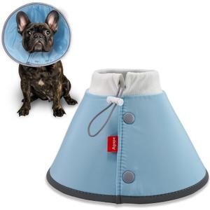 Agape Soft Dog Cone for Small Dogs & Cats, Comfy Dogs Recovery Collar After Surgery, Adjustable E Collar Alternative to Stop Licking, Protective Elizabethan Cones for Pup&Kitty, Comfortable Dog Cones (M-Long (Neck:9"-13"))