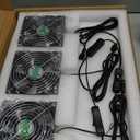 Solar Chicken Coop Fan 3 Kit, 25W Solar Powered Greenhouse Fan Outdoor Waterproof, Solar Exhaust & Intake Fans, Strong Airflow for Outside Shed Dog House Air Circulation Ventilation Cooling