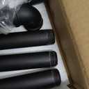 IBUYKE Industrial Pipe Clothes Rack, 50 Inch Wall Mounted Clothing Rack, Space-Saving Hanging Closet Rod, Heavy Duty Multi-Purpose Garment Rack for Closet and Laundry Room(4 Bases), Black TYJ002H