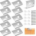 10 Pack N7192 Bi-fold Door Repair Bracket,Stainless Steel Repair Set for 1-3/8 inch Doors, Fixes Folding Doors, Pocket Doors, Accordion Doors, Barn Doors