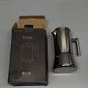 Easyworkz Diego Stovetop Espresso Maker Stainless Steel Italian Coffee Machine Maker 12Cup 17.5 oz Induction Moka Pot (Silver)