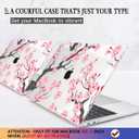 CISSOOK Hard Shell Case for MacBook Air 13 Inch A2337 M1 A1932 A2179 2021 2020 2019 2018 Released, Cherry Floral Beauty Cover with Keyboard Cover + Screen Protector for 2021 Air 13-Cherry Blossoms