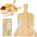 1 Set Baby Shower Prize for Game Winners Adults, Bridal Shower Prize for Guests, Small Cheese Board Gift Set with Wood Mini Charcuterie Board, Knives, Forks, Thank You Card & Gift Box