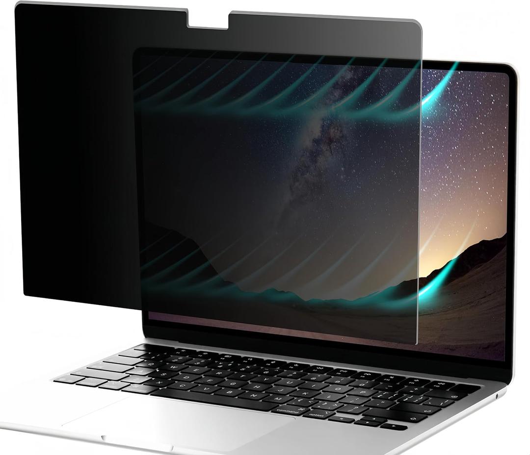 Privacy Screen for MacBook Air 15 Inch (2022-2026, M2, M3, M4, M5), Removable Matte Anti Glare Blue Light Protector Private Security Filter for 15.3 inch Mac Laptop Computer, 1-Pack