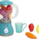 BLACK+DECKER Junior Blender Role Play Pretend Kitchen Appliance for Kids with Realistic Action, Light and Sound - Plus Toy Fruit and Vegetable Foods for Imaginary Cooking Fun