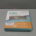 MOACOCK 100 Count Plastic Silverware, Heavy Weight Plastic Forks Spoons Disposable Utensils Cutlery Set for Wedding Party Supplies Everyday Use