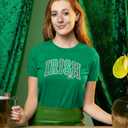 St. Patrick Day Shirt Women: Irish Shamrock T Shirt Patrick Clover Shirts Green Graphic Tees Funny Sayings Tops (Green, L)