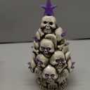 YSXSBLK Ceramic Halloween Gnome with Lights Tree, Tabletop Holiday Decor Light Up Figurine, Christmas Gnomes for Home Decorations and Unique Gift for Mom Women Friends (Green)