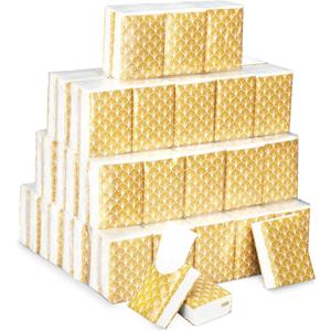 Ctosree Pack of 50 Vintage Pocket Tissues Travel Packs Bulk 500 Sheet Small Tissues Pocket Packs Party Favors 3 Ply Mini Travel Size Individual for Allergy Camping