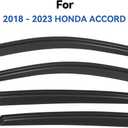 Window Visors Rain Guards for 2018-2023 Honda Accord, Out-Channel Window Vent Wind Deflectors Visors Shades for 18-23 Accord 19 20 21 22