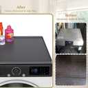 Washer and Dryer Covers for the Top - 27''x 27'' Silicone Protector Mat for Washing Machine Countertop - Non-slip Rubber Waterproof Dustproof Ideal for Laundry Kitchen - Gray 2 Pack