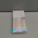 BTArtbox Press On Nails Almond - Short Nude Natural Nails Press Ons, Glue On Nails for Wedding Birthday Gift, Supremely Fit & Glossy Stick On Nails in 15 Sizes - 30 Nail Kit, Nudies