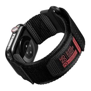 Nereides Compatible with Apple Watch Series 11 Band Series 10/9/8/7/6/5/4/SE/SE2/SE3/Ultra 3/2/1, Nylon Sports Strap with Woven Design for 49mm/46mm/45mm/44mm (L, Black)